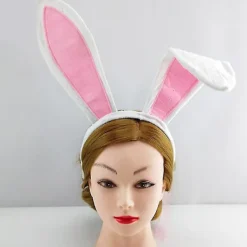 Påsklång kaninöron pannband härlig kanin djur cosplay plysch hårbåge bandana semesterfest hårtillbehör><noscript><img width=