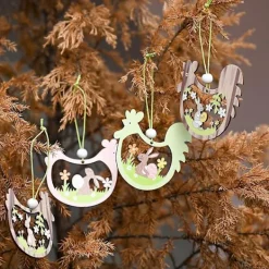 Påskpynt Färgglada DIY Gråfri Hängande Ägg Kyckling Kanin Påskdekoration Semestertillbehör A><noscript><img width=