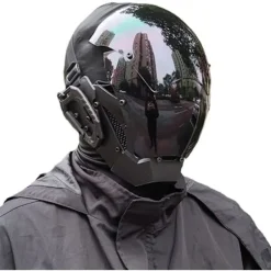 Punk Mask Cosplay för Män, Cosplay Halloween Mask Passar Party Musikfestival Tillbehör> Huvudbonader