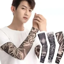 b behover. Punk Skalle Tribal Tro Totem UV-skydd ärmar Hip Hop Kroppsdekoration Tillfälliga Helbens- och Armtatueringsärmar> Smink