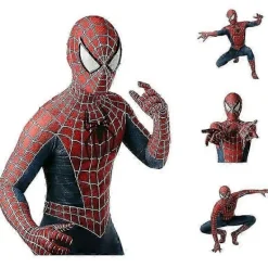 Raimi Spider Man Vuxen Jumpsuit Cosplay Kostym Party Present-WELLNGS XXL><noscript><img width=