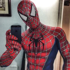Raimi Spider-Man Barn och Vuxen Jumpsuit Cosplay Kostym Maskeraddräkt Presen-XF30- Adult L (170-180)><noscript><img width=