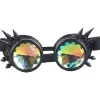 Blueday Rainbow Crystal Linser Steampunk Goggles, bekväm justerbar rem> Tillbehör