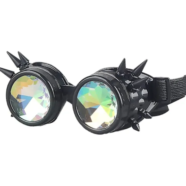 Blueday Rainbow Crystal Linser Steampunk Goggles, bekväm justerbar rem> Tillbehör