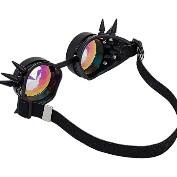 Blueday Rainbow Crystal Linser Steampunk Goggles, bekväm justerbar rem> Tillbehör