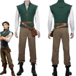 Rapunzel Flynn Rider Vuxen Kostymer för Halloween Cosplay - Perfekt S-max_sai S> Dräkter