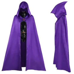 Raven Deluxe Kostym för Tonåringar Titans Vuxen Bodysuit Med Kappa Cosplay Outfit Halloween Fest Fancy Dress Up S> Dräkter