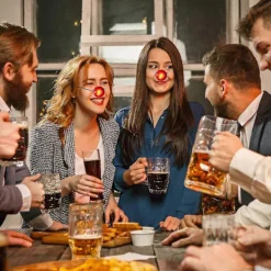 FMYSJ Röd Blinkande Clownnäsa med Ljus, för Karnevalsdräkt (FMY)><noscript><img width=