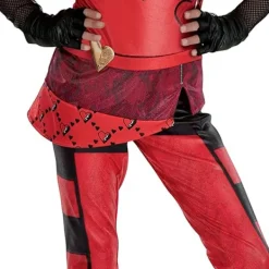 Holocky Röd peruk kostymtillbehör för flickor, Descendants 4 The Rise of Red Costume 140cm><noscript><img width=