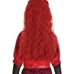 Holocky Röd peruk kostymtillbehör för flickor, Descendants 4 The Rise of Red Costume 140cm><noscript><img width=