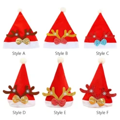 Röd Tomte Julhatt Mössa för Maskerad Karneval Scenföreställning Stil A as described><noscript><img width=