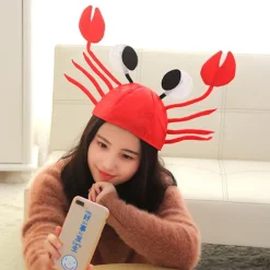 Jettbuying Röda hummer krabba sjödjur hatt rolig julklapp kostym Ac onesize><noscript><img width=