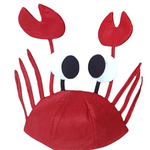 Jettbuying Röda hummer krabba sjödjur hatt rolig julklapp kostym Ac onesize> Huvudbonader