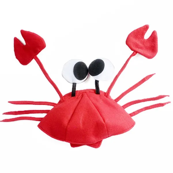 Jettbuying Röda hummer krabba sjödjur hatt rolig julklapp kostym Ac onesize> Huvudbonader