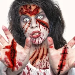 FMYSJ Realism Bloody Stitches & Wounds Scary Face Scars - Vattentäta, Hållbara och Långvariga Tillfälliga Tatueringar för Vuxna - Perfekt för Halloween (FMY) 9 Sheets In One Package | Fyndiq><noscript><img width=