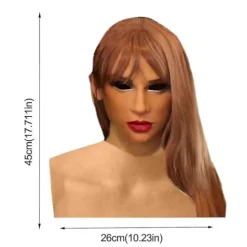 Realist Mask för Vuxna Maskerad En Annan Jag - Ungdomshud Semester Rolig Mask Super Mjuk Latex Silikon Cosplay Mask Spille Joke Trick> Masker