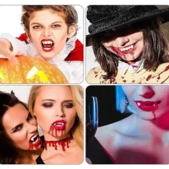 FMYSJ Realistiska vampyrtänder - Infällbara tänder för Halloween (FMY)><noscript><img width=