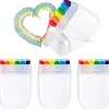 Regnbågs Ansiktsfärg Pride Ansikte Kroppsfärg Kit Regnbåge Sminkstift för Firanden Cosplay Födelsedags Sminktillbehör C> Smink