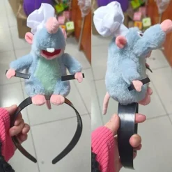Remy Ratatouille Hårband/ Axel-Sittande Boss Remy Plyschleksak Hårband Halloween Kostym Huvudbonad Råtta Hårband> Huvudbonader
