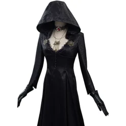 Resident Evil: Bela Dimitrescu Vampyrdam Cosplay Kostym Bela Klänning+Peruk set Endast Kostym{FY} Women S> Dräkter