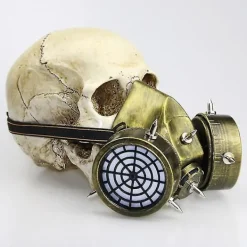 Retro Steampunk Gasmask med glasögon Unisex Halloween Mask Cosplay Tillbehör> Masker
