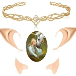 Rhinestone Circlet Crown Headpiece med Elf Ears Dress Up Halloween> Dräkter