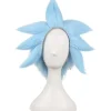 Rick And Morty Anime Peruker Ricky Sanchez Cosplay Peruk Blå> Peruker