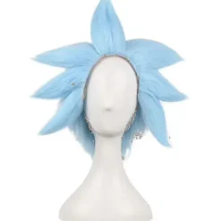 Rick And Morty Anime Peruker Ricky Sanchez Cosplay Peruk Blå> Peruker
