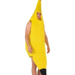 Rolig Banan Frukt Kostym Banan Dräkt Vuxen Unisex En Storlek Halloween Utklädnad [GPA]> Dräkter