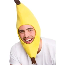 Rolig Banan Gul Hatt för Vuxna - Unisex Kostym [JUN]> Huvudbonader