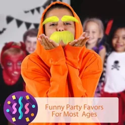 Rolig Gul Mustasch & Ögonbrynsset för Cosplay Kostymfester Män Kvinnor[JUN]><noscript><img width=