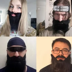 Rolig Halloweenfest Fake Skägg Mustasch Ansiktshår><noscript><img width=