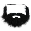 Rolig Kostymfest Herr Svart Falskt Skägg Mustasch, Halloween & Jul Skägg med Mustasch för Vuxen Halloweenfest Svart> Tillbehör