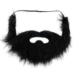 Rolig Kostymfest Herr Svart Falskt Skägg Mustasch, Halloween & Jul Skägg med Mustasch för Vuxen Halloweenfest Svart> Tillbehör