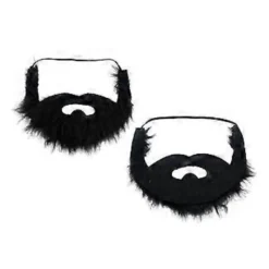 Rolig Kostymfest Herr Svart Falskt Skägg Mustasch, Halloween & Jul Skägg med Mustasch för Vuxen Halloweenfest Svart><noscript><img width=
