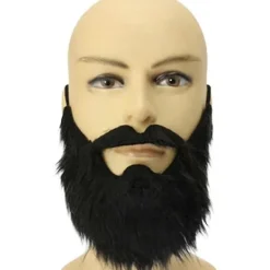 Rolig Maskerad Man Halloween Skägg Ansiktshår Förklädnad Spel Svart Mustasch Festtillbehör><noscript><img width=