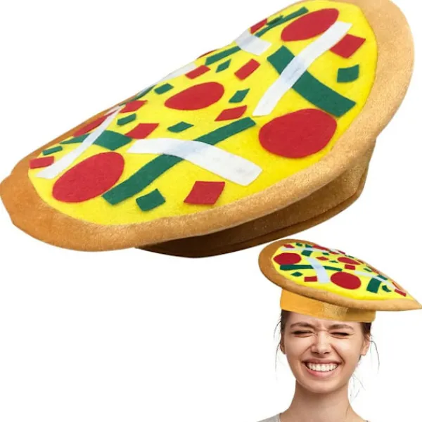 ATELA Rolig pizzahatt, 1 st, roliga Halloween-kostymtillbehör, pizza> Huvudbonader