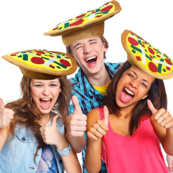 ATELA Rolig pizzahatt, 1 st, roliga Halloween-kostymtillbehör, pizza> Huvudbonader