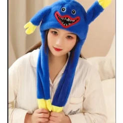 AIZHENCHEN Rolig Plysch Poppy Playtime Hatt Cosplay Kostymer Blå> Huvudbonader