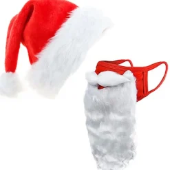 TrueNorth Rolig Skäggig Jultomte Kostym Vuxen Mask och en Julhatt 2025 Jul One Size Mode Jultillbehör, Bästa Julklapparna till Vänner> Tillbehör