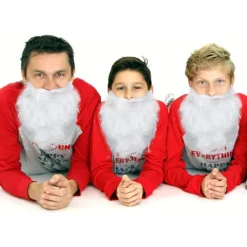 Rolig tomte skägg kostym falsk vit skägg jul tomte><noscript><img width=