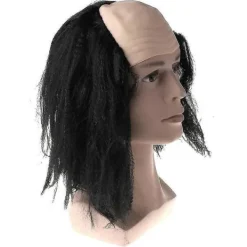 Roliga Cosplay Flintskalliga Peruker för Halloween Maskeradfest Svart/Vit 2025:e> Peruker