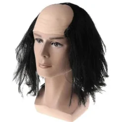 Roliga Cosplay Flintskalliga Peruker för Halloween Maskeradfest Svart/Vit 2025:e><noscript><img width=
