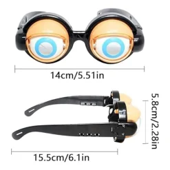LBSS Roliga glasögon med blinkande ögonmekanism, avslappnad stil, dekorativa glasögon för selfie, rolig present><noscript><img width=