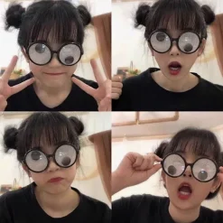 Roliga Glasögon Tecknad Rörlig Ögonglob Nyhet Unisex Lätta Elastiska Ben Skakande Jätteöga Individuella Bal Glasögon Skämt Leksak> Tillbehör