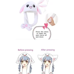 Roliga kvinnor flickor plysch djuröron födelsedag mössor leksaker Movin><noscript><img width=