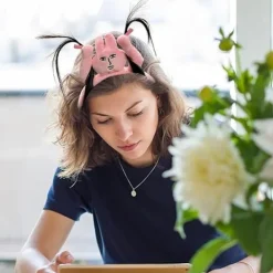 Roliga Plyschpannband - Kanin Hårband Grab Bangs Huvudbonad, Pannband Clip Kanin Huvudbonad Plysch Hår Kostym Pannband Halloween Tillbehör><noscript><img width=