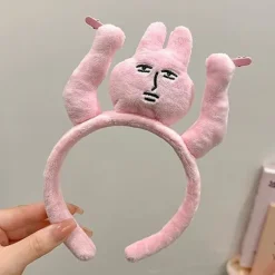 Roliga Plyschpannband - Kanin Hårband Grab Bangs Huvudbonad, Pannband Clip Kanin Huvudbonad Plysch Hår Kostym Pannband Halloween Tillbehör><noscript><img width=