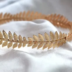 Romersk Caesar Krona Lagerkrans Guld Folie Hårband Kostymfest Tillbehör Caesar Hårband><noscript><img width=