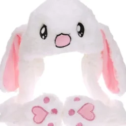 Öron Rörande Hoppande Kanin Plysch Mössa Kanin Öron Rörande Plysch Mössa KLB> Huvudbonader